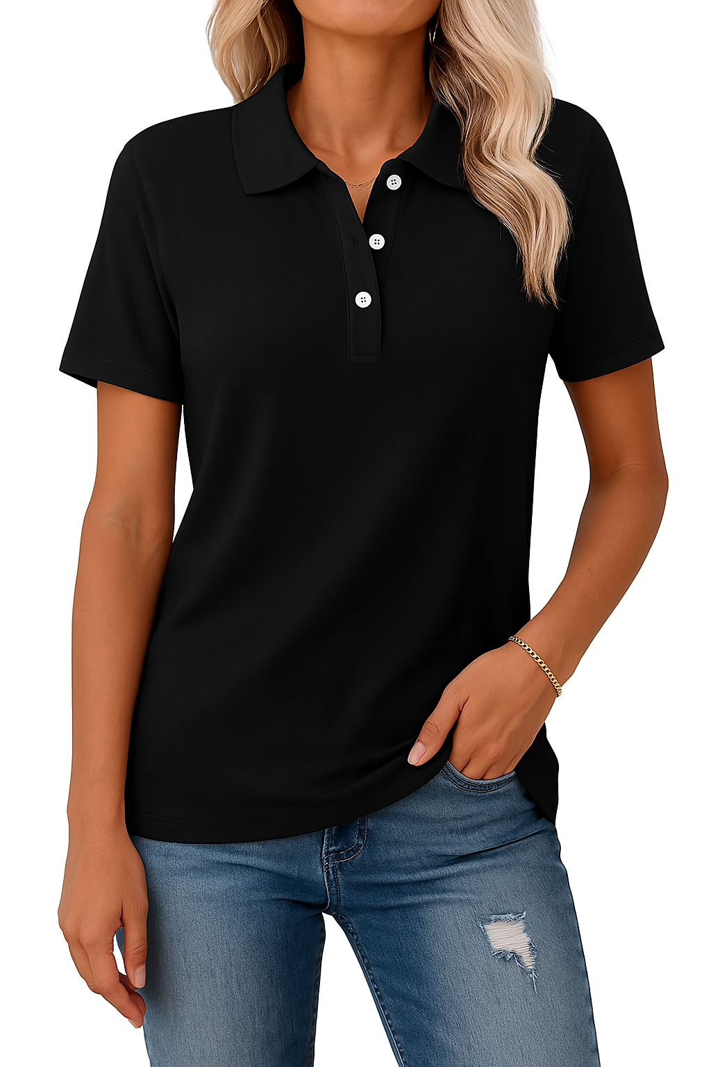 Sanna – Elegant Piqueskjorte