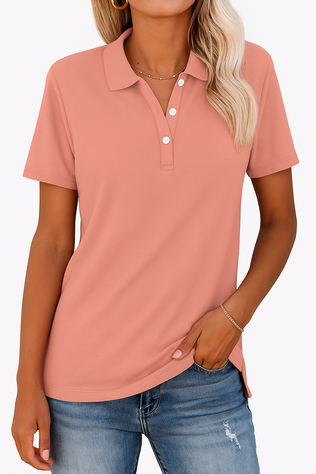 Sanna – Elegant Piqueskjorte