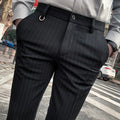 Pinstripe slim-straight dressbukser