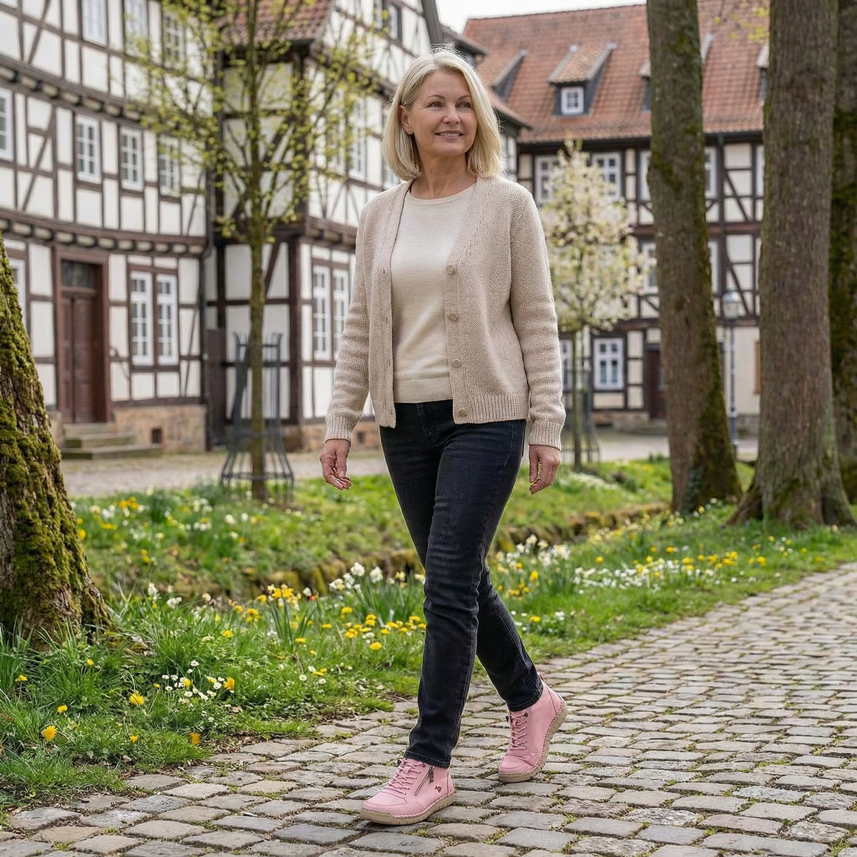 Mila – Komfortable ortopediske sneakers med glidelås