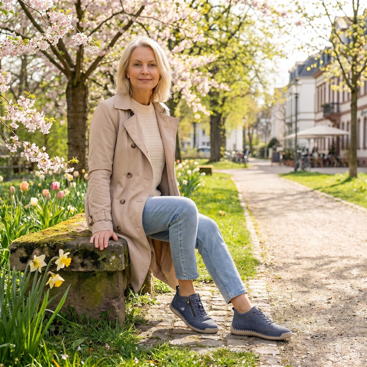 Mila – Komfortable ortopediske sneakers med glidelås