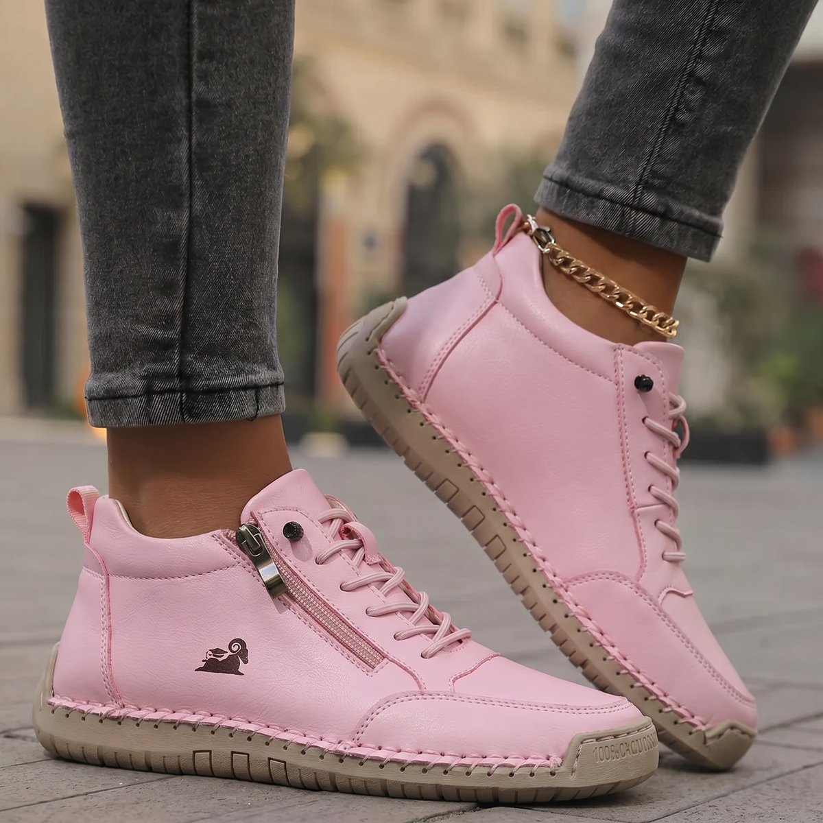 Mila – Komfortable ortopediske sneakers med glidelås